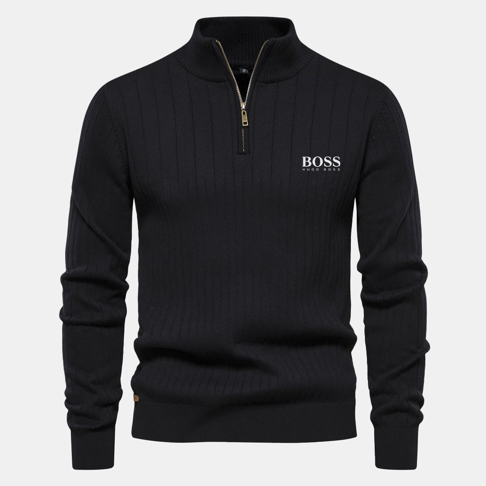 HB Zip Classic Knit Sweater