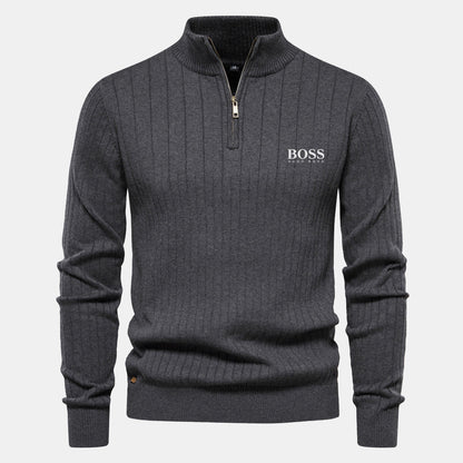 HB Zip Classic Knit Sweater